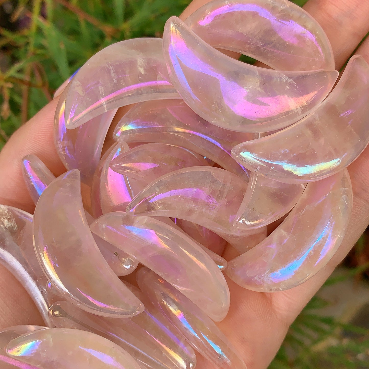 Aura Rose Quartz Moons