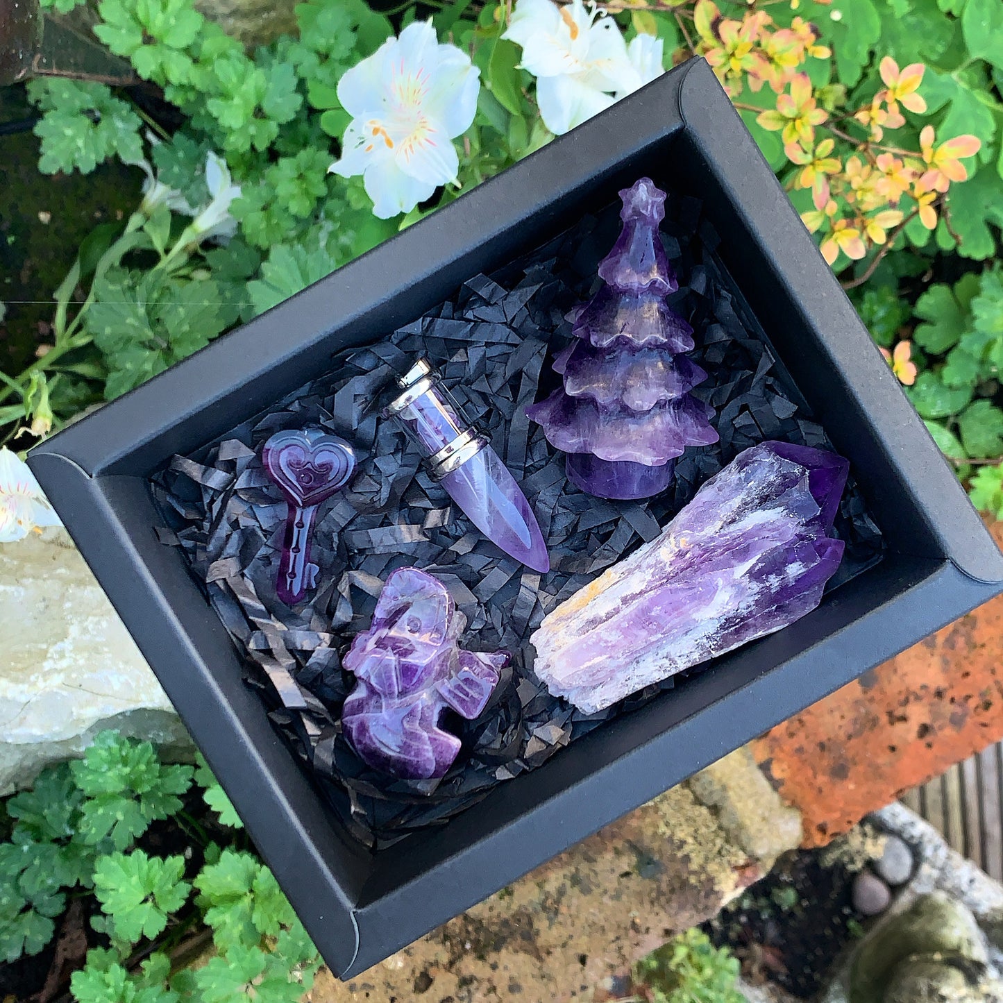 Purple Christmas Crystal Gift Box