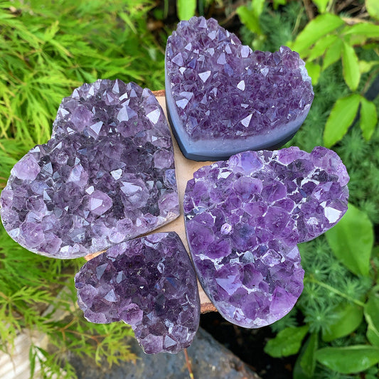 Raw Amethyst Heart Cluster