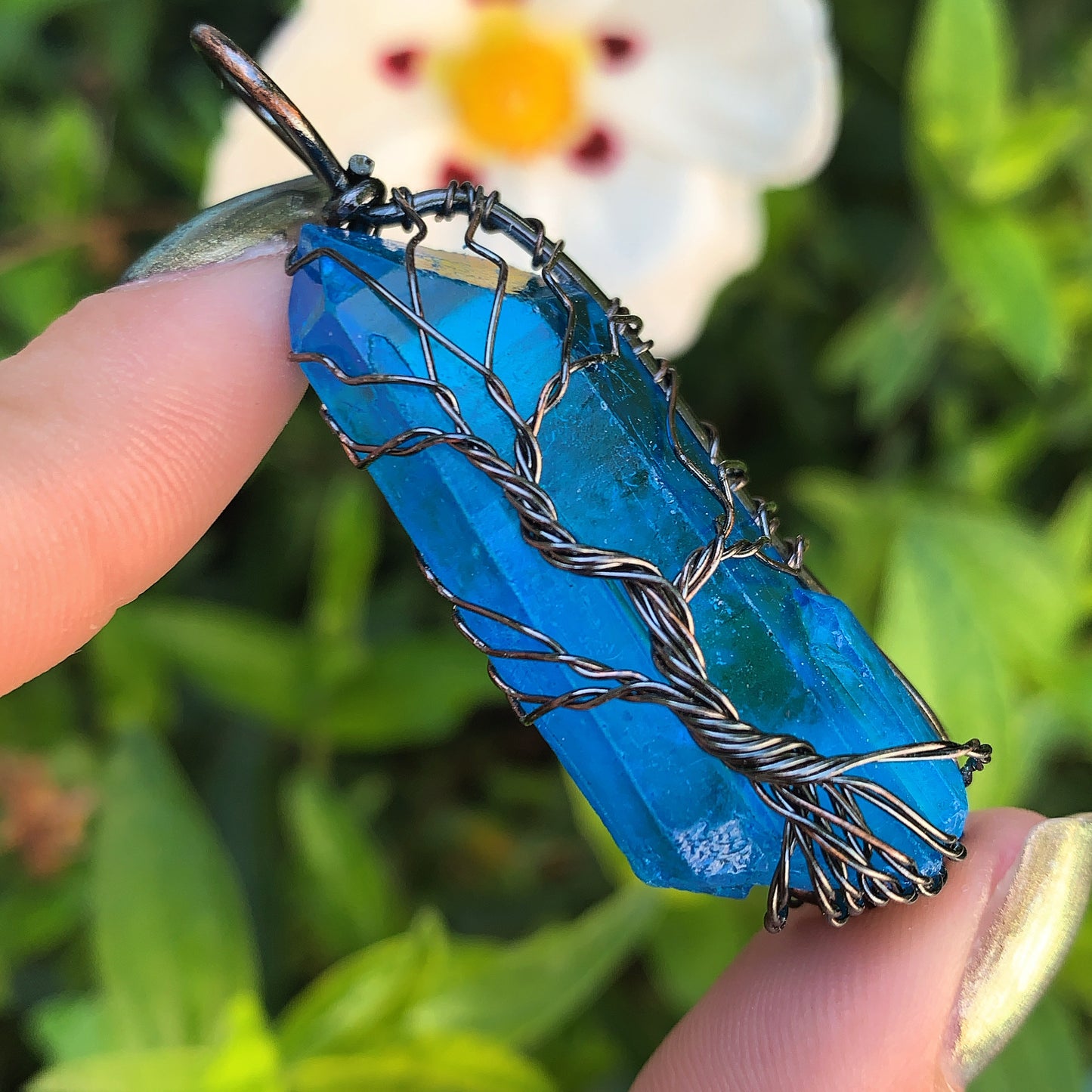 Aqua Tree Of Life Pendant