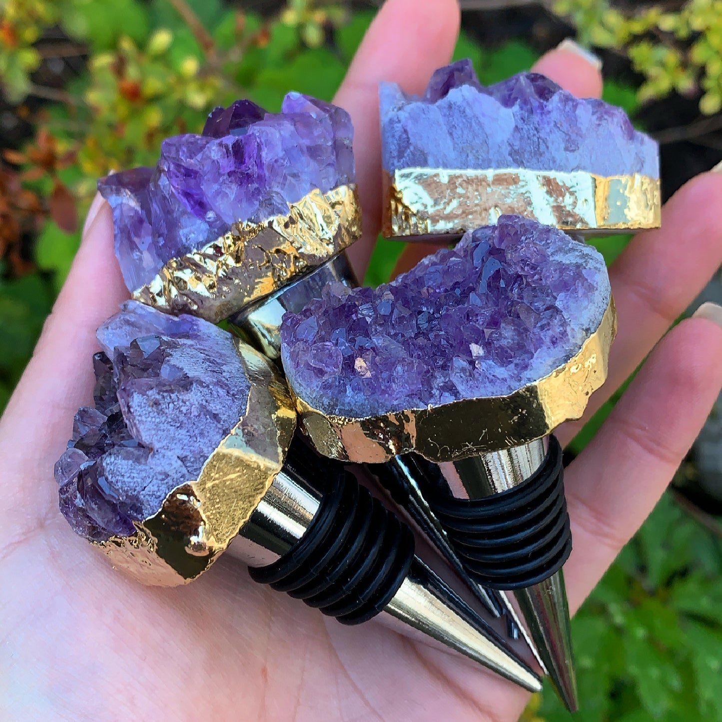 Amethyst Cluster Bottle Stopper