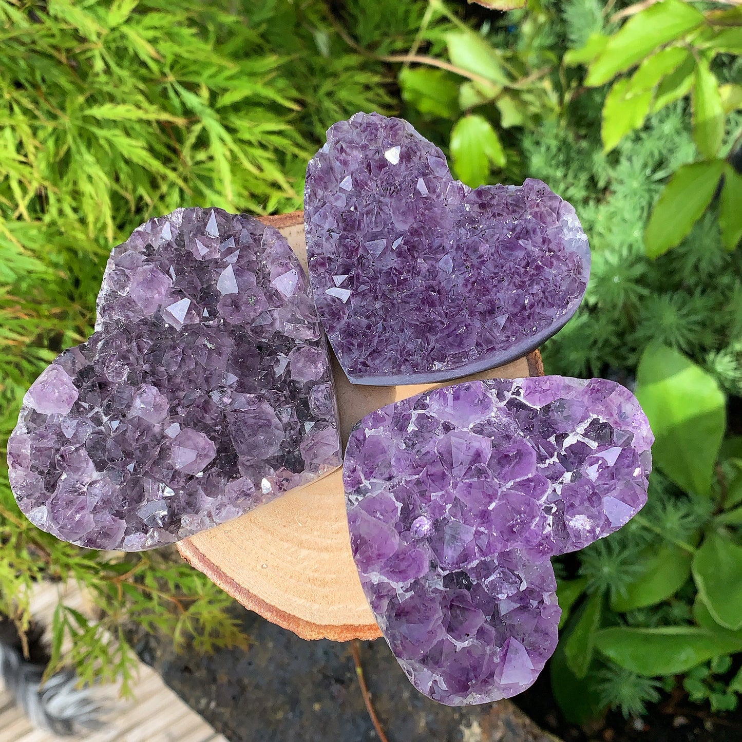 Raw Amethyst Heart Cluster