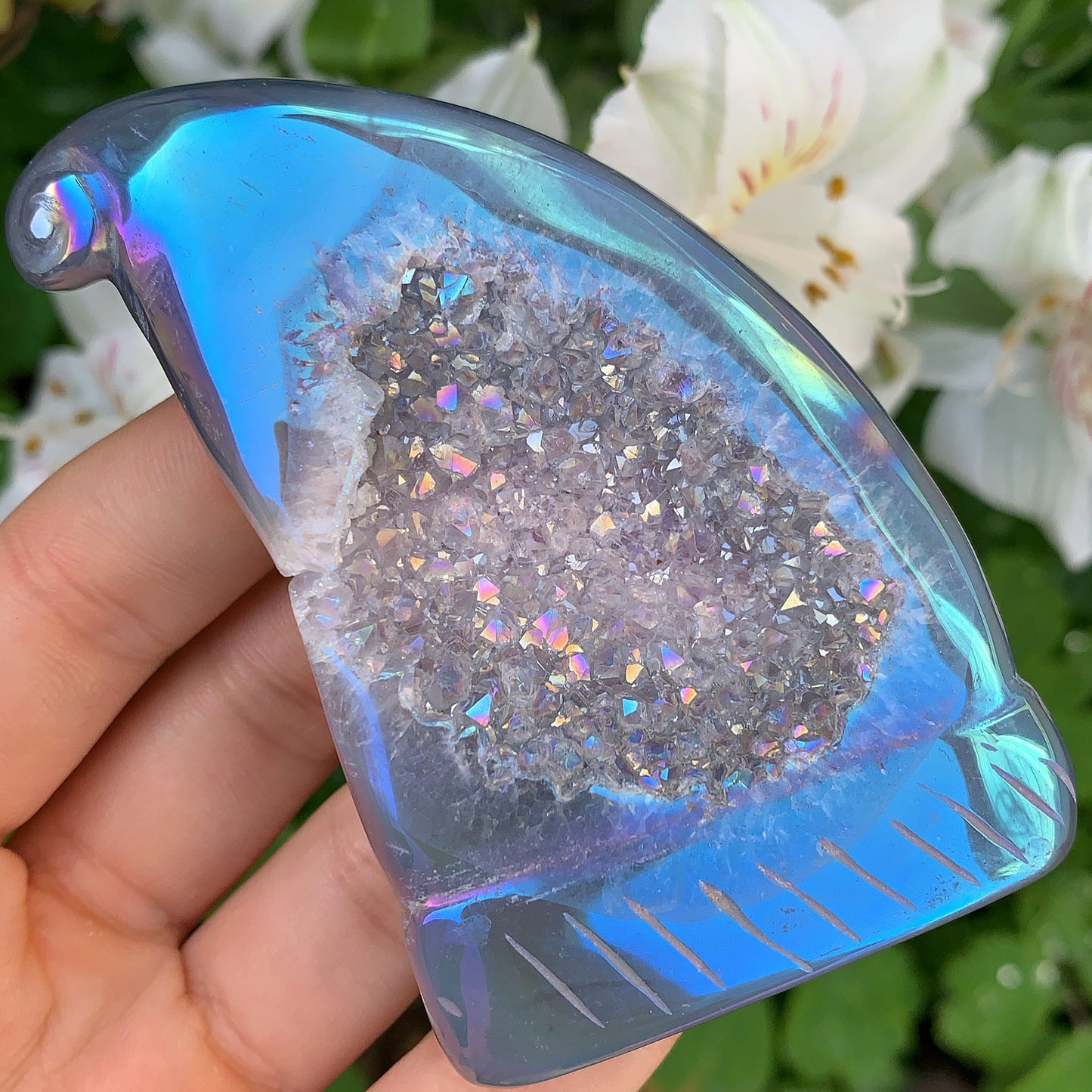 Angel Aura Druzy Agate Winter Hats
