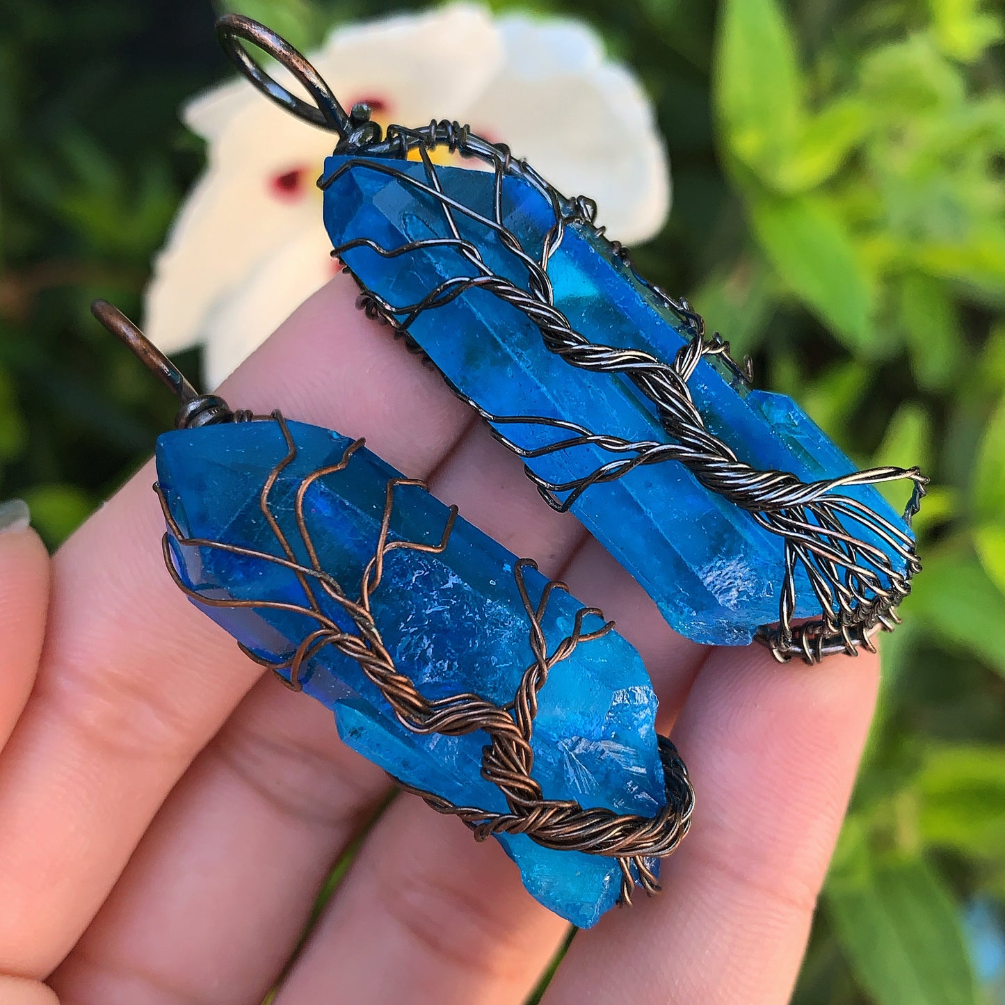 Aqua Tree Of Life Pendant