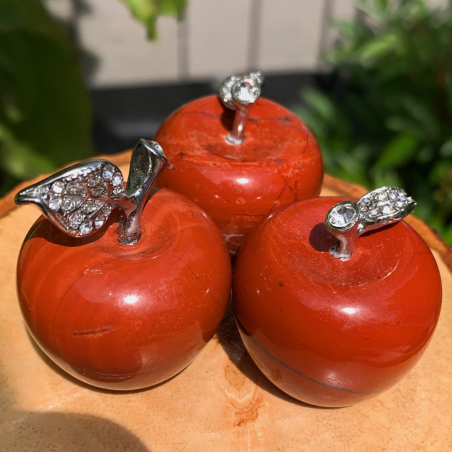 Red Jasper Crystal Apple