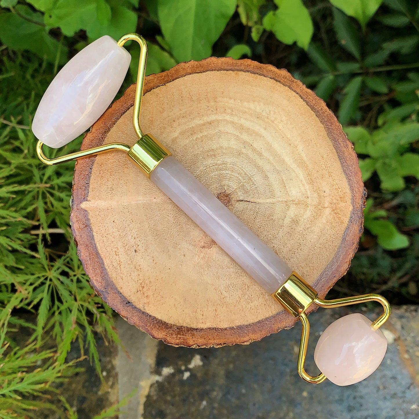 Rose Quartz Crystal Face Roller