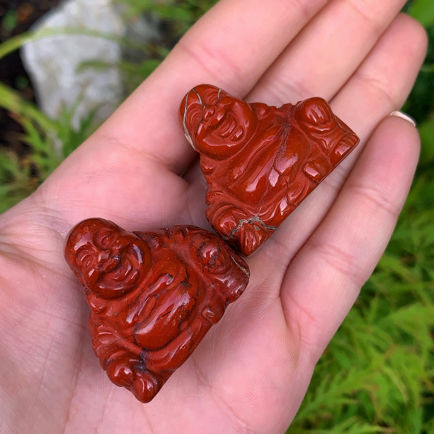 Red Jasper Laughing Buddha