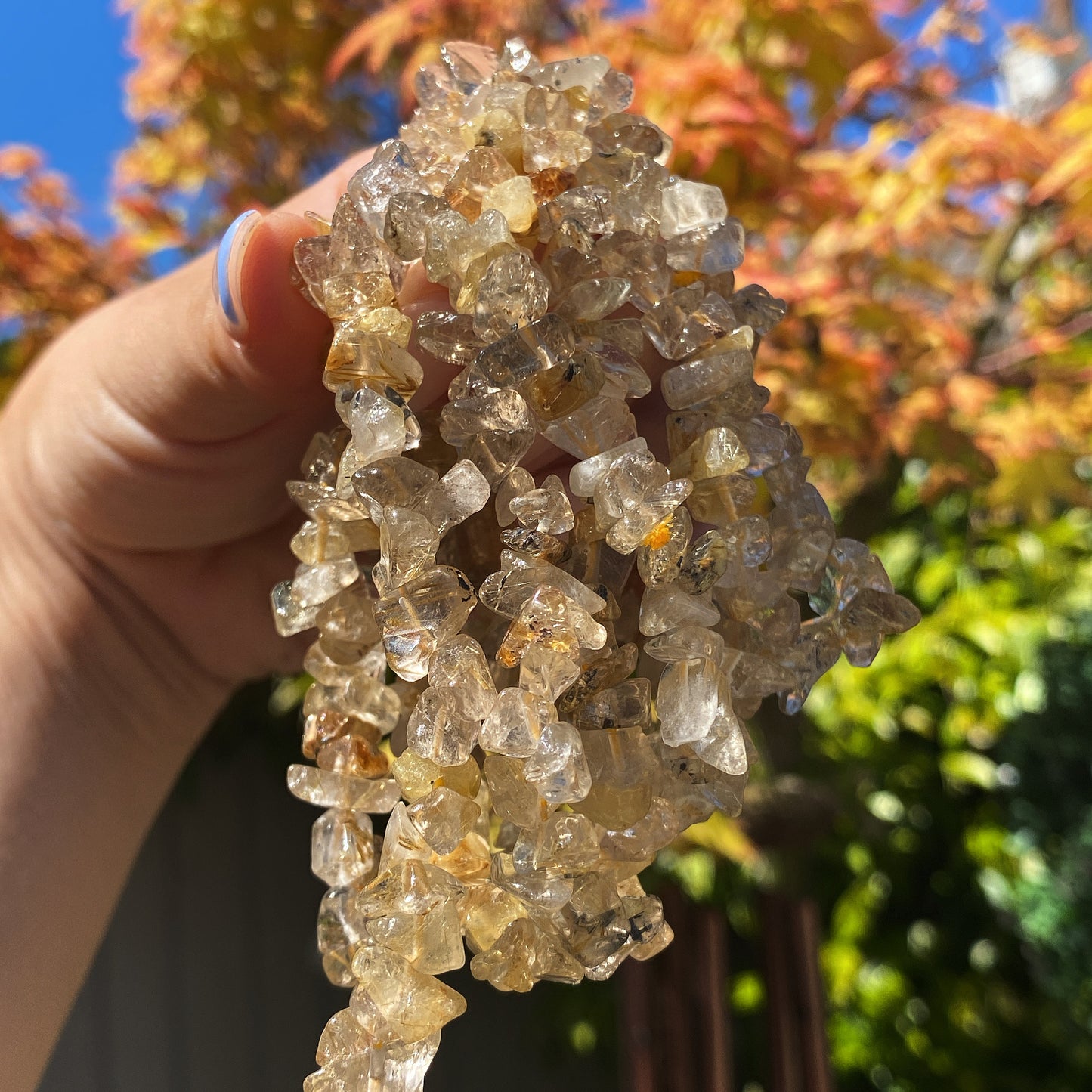 Rutilated Quartz Crystal Bracelet