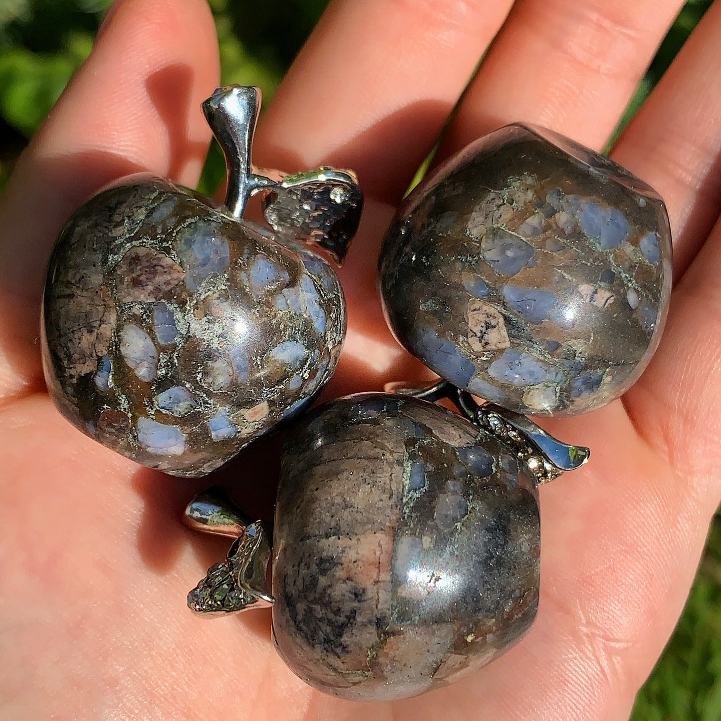 Glaucophane Crystal Apple