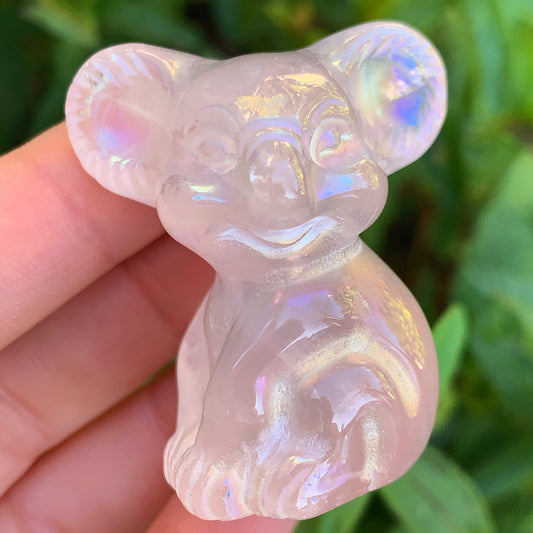 Koala Bear Rose Quartz Angel Aura