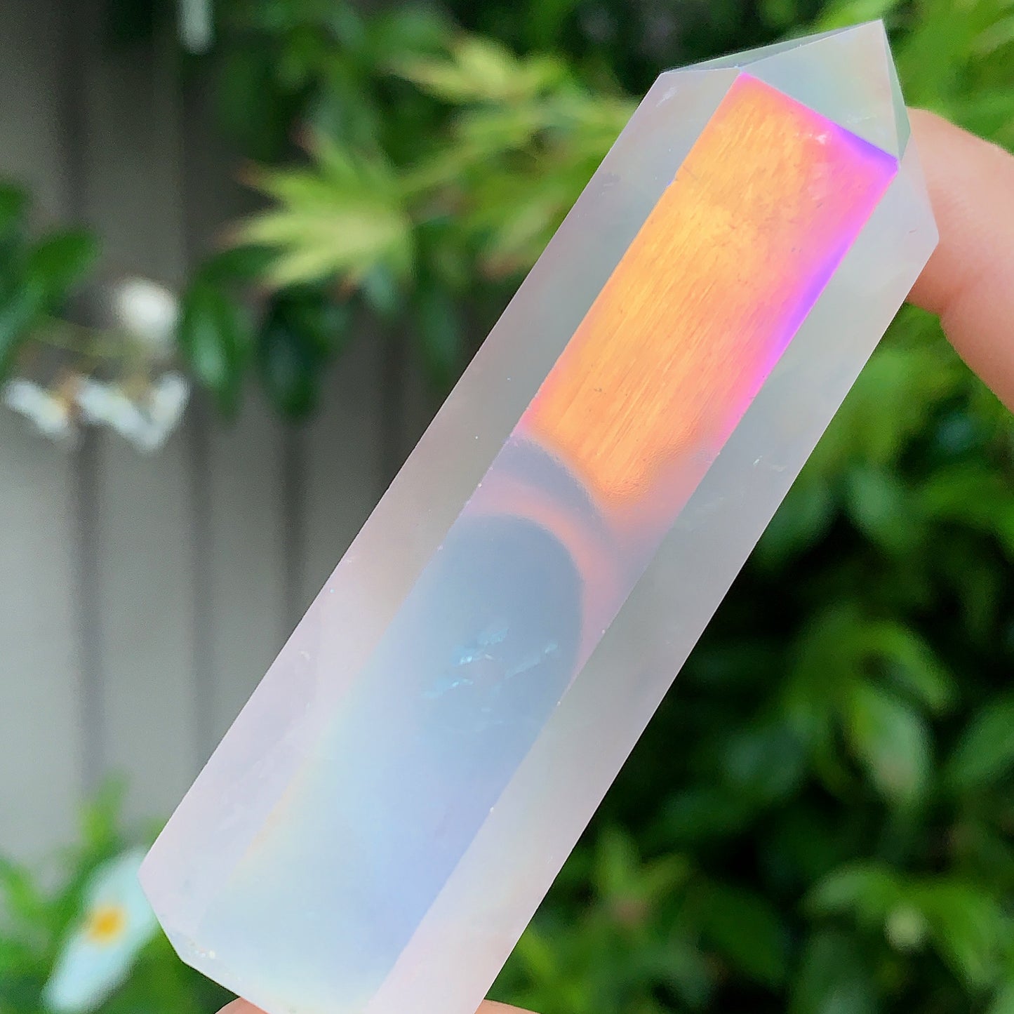 Aura Rose Quartz Point