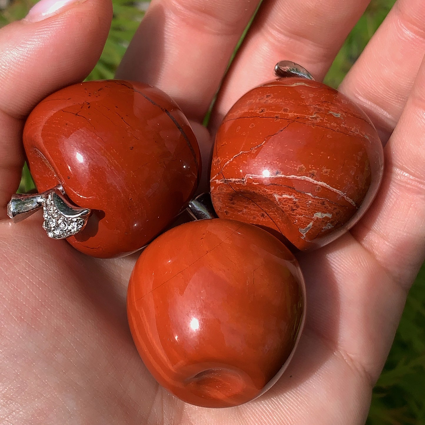 Red Jasper Crystal Apple