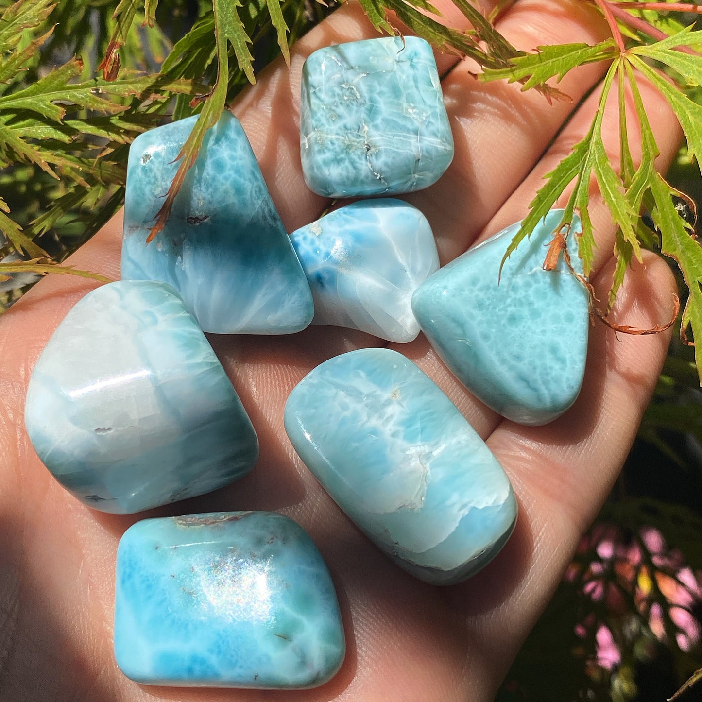 Larimar Grade A Tumblestone