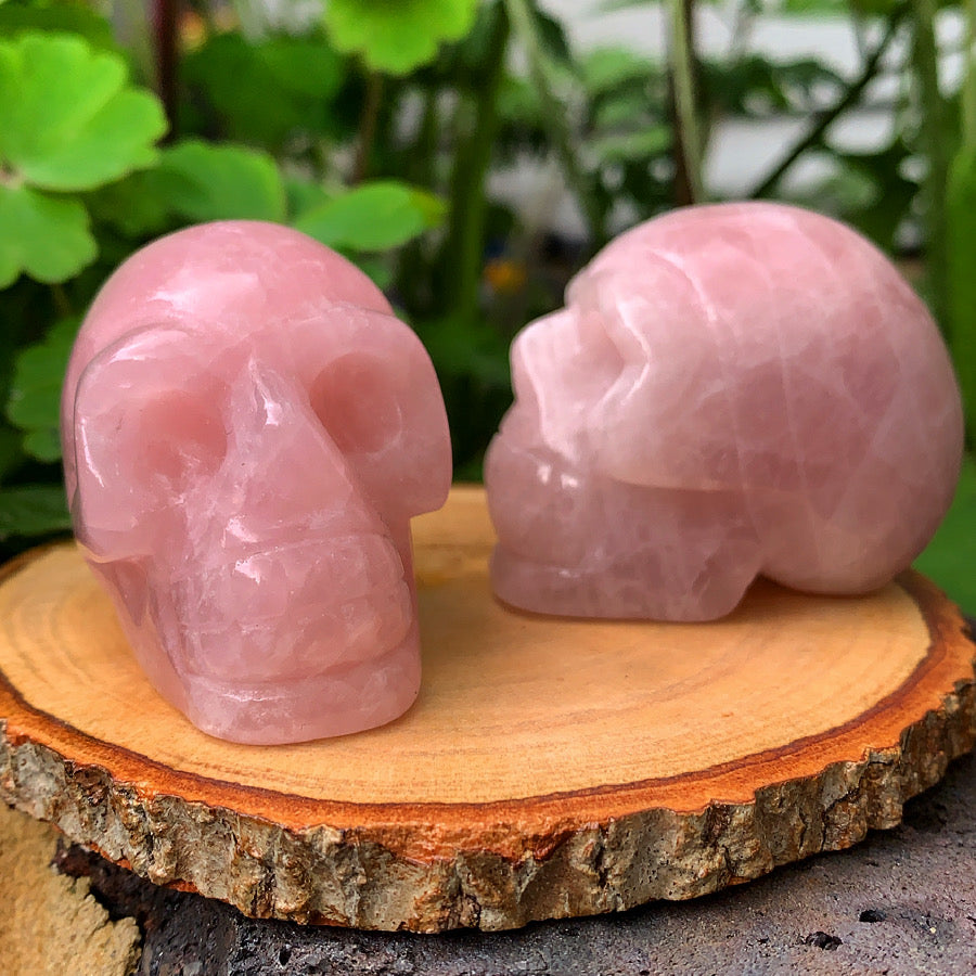 Rose Quartz Skull