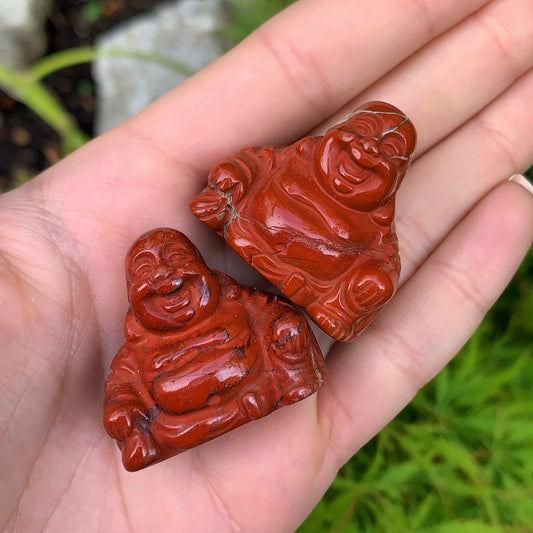 Red Jasper Laughing Buddha