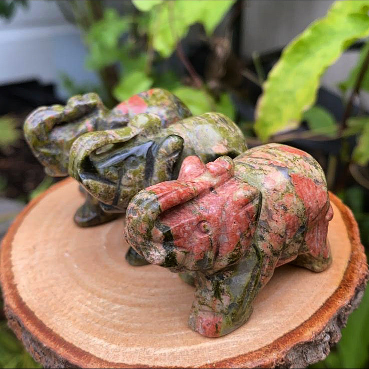 Large Unakite Elephant