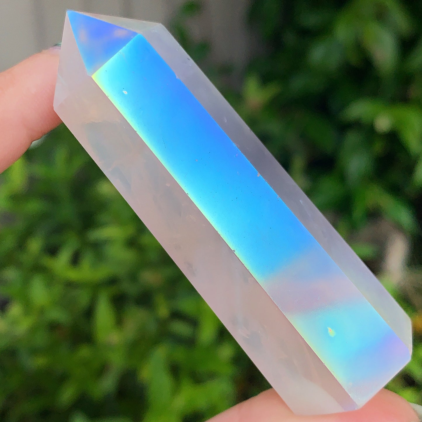 Aura Rose Quartz Point