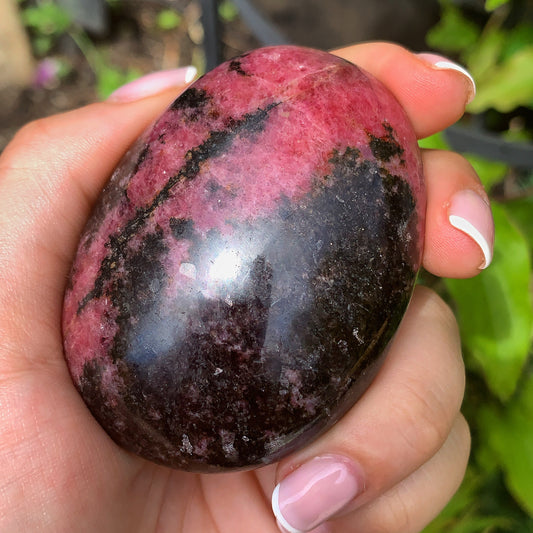 Plum Blossom Tourmaline Palm Stone