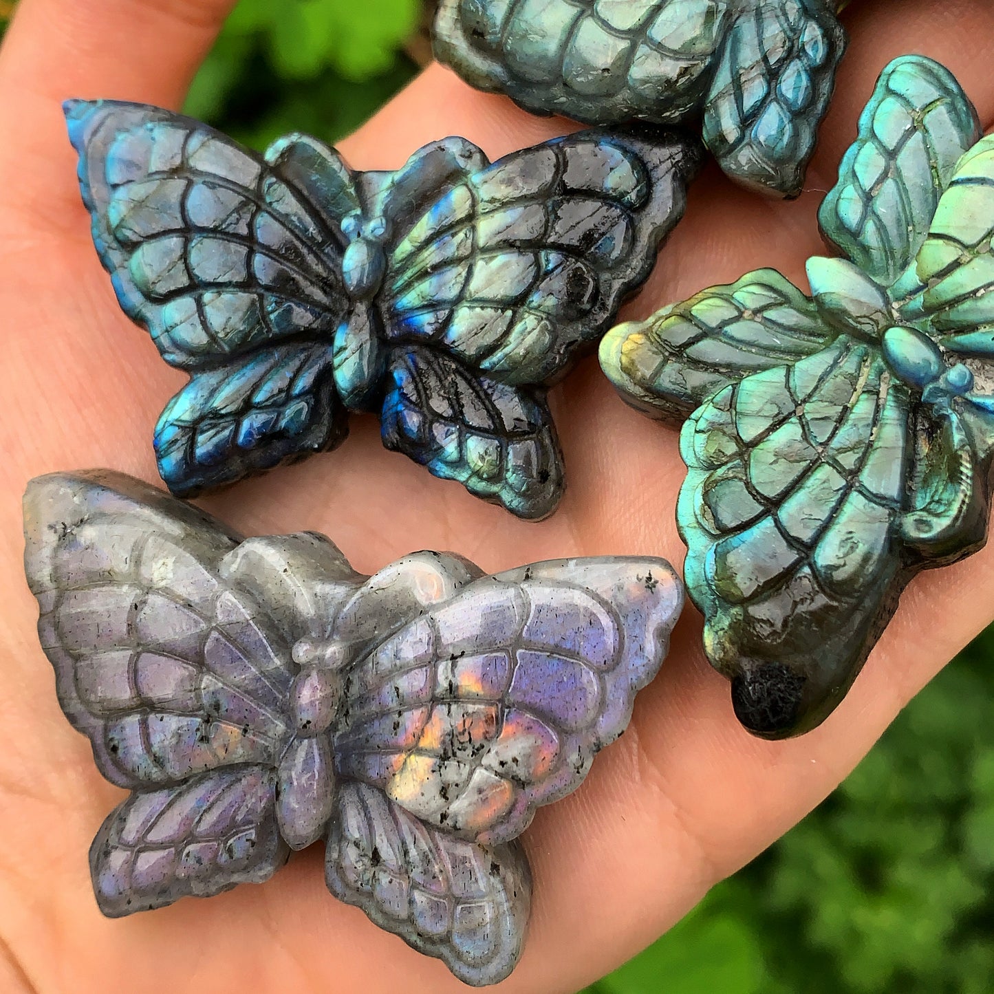 Hand Carved Labradorite Butterfly