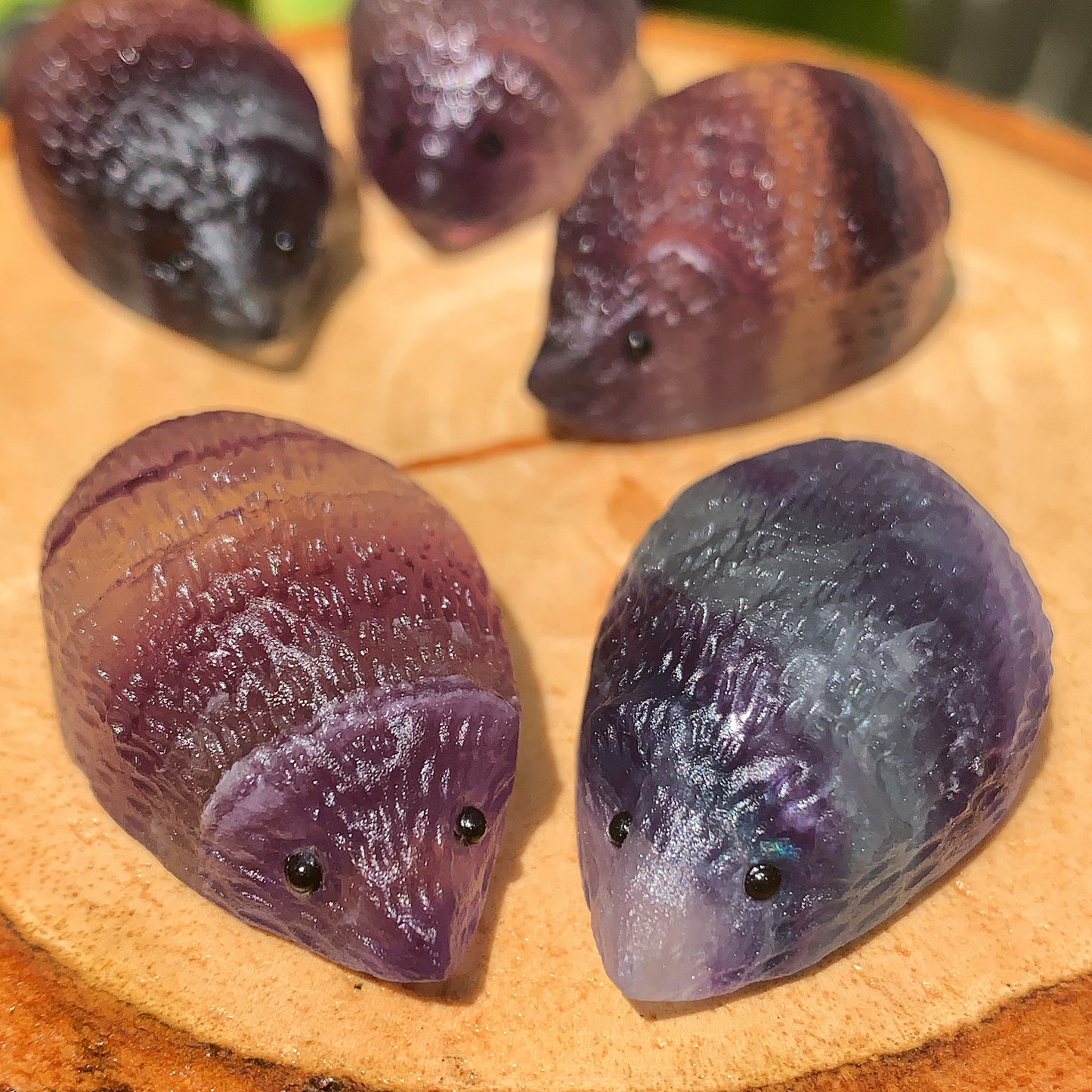 Rainbow Fluorite Hedgehogs