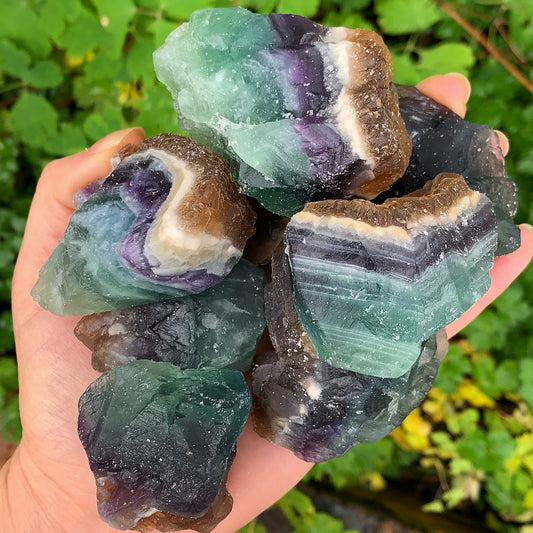 Rainbow Fluorite Rough Chunks