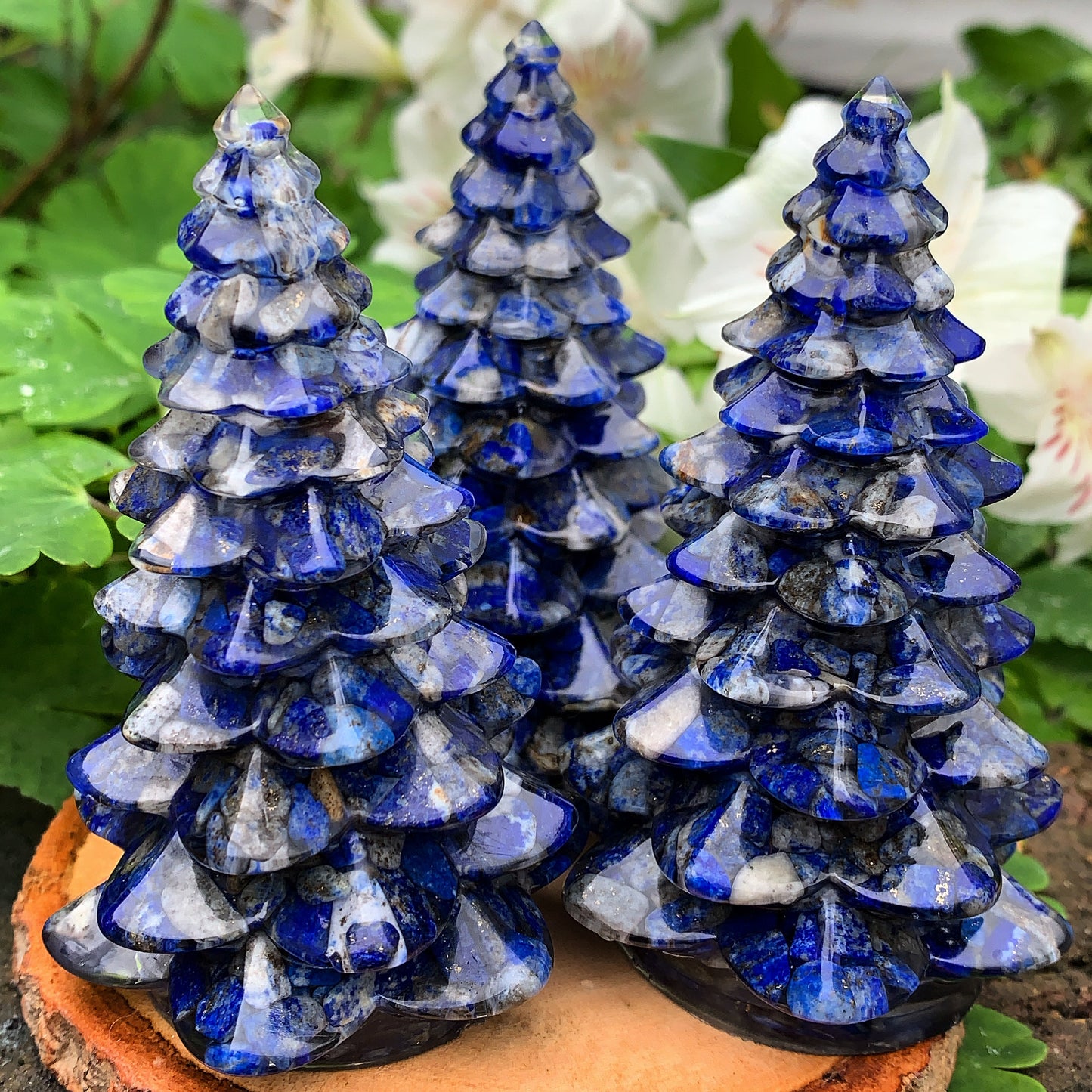 Lapis Lazuli Crystal Christmas Tree