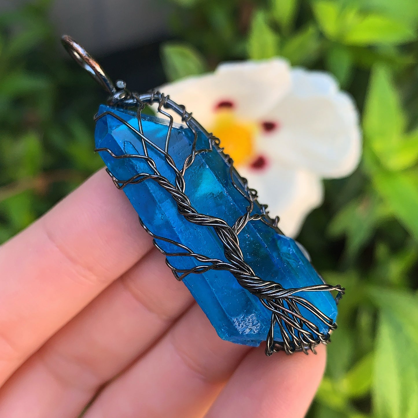 Aqua Tree Of Life Pendant