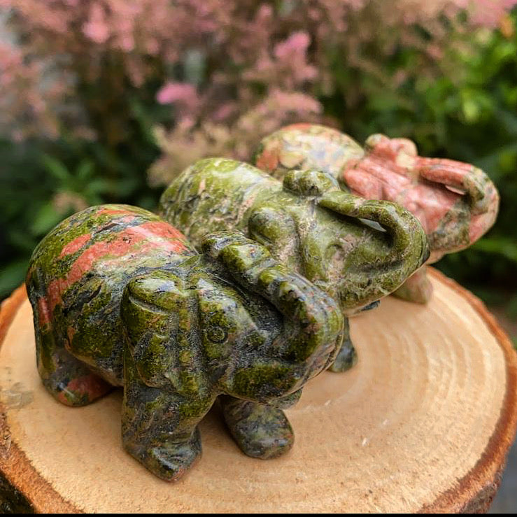 Large Unakite Elephant