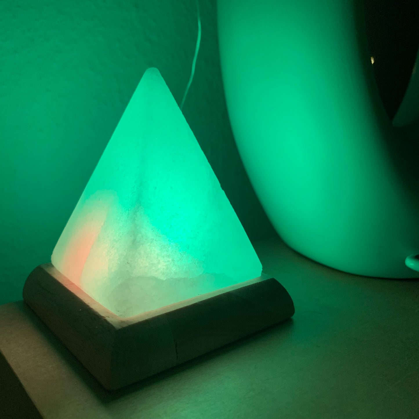 Pyramid White Himalayan Salt Lamp