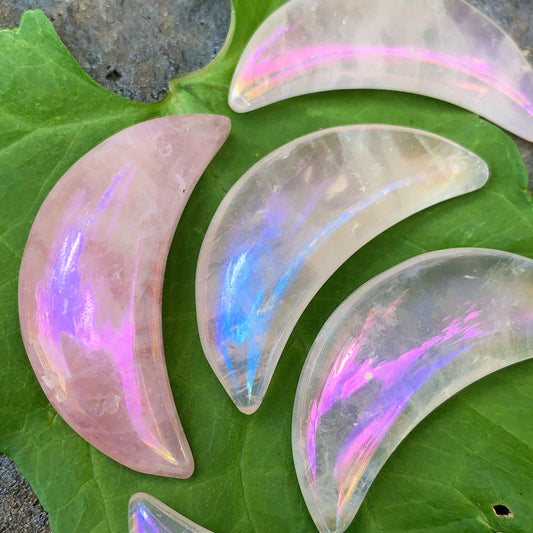 Aura Rose Quartz Moons