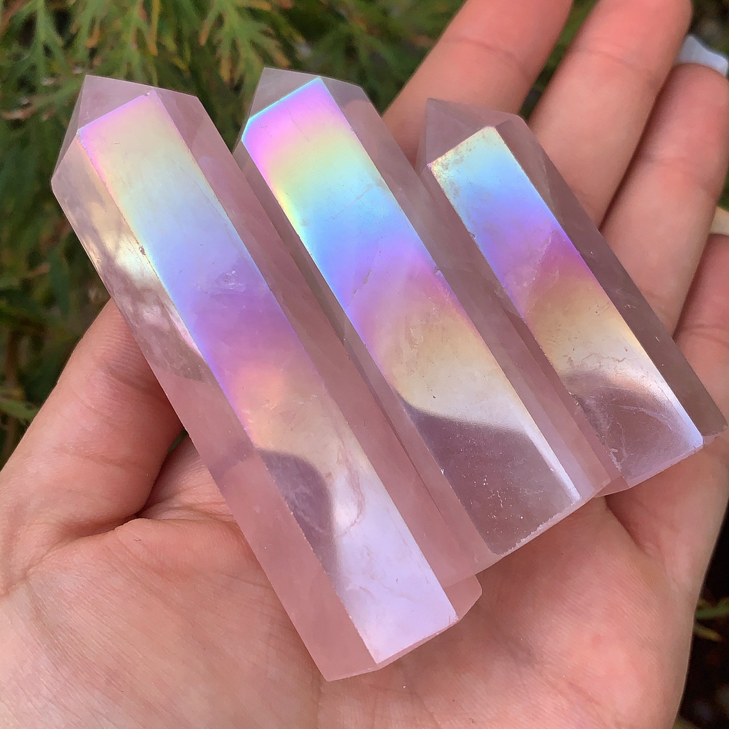 Aura Rose Quartz Point