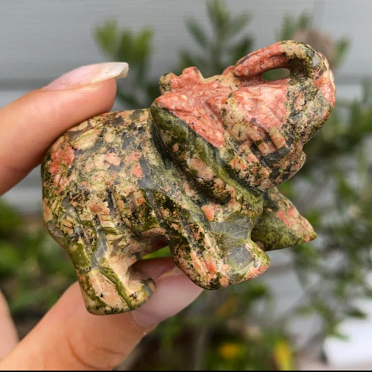 Large Unakite Elephant