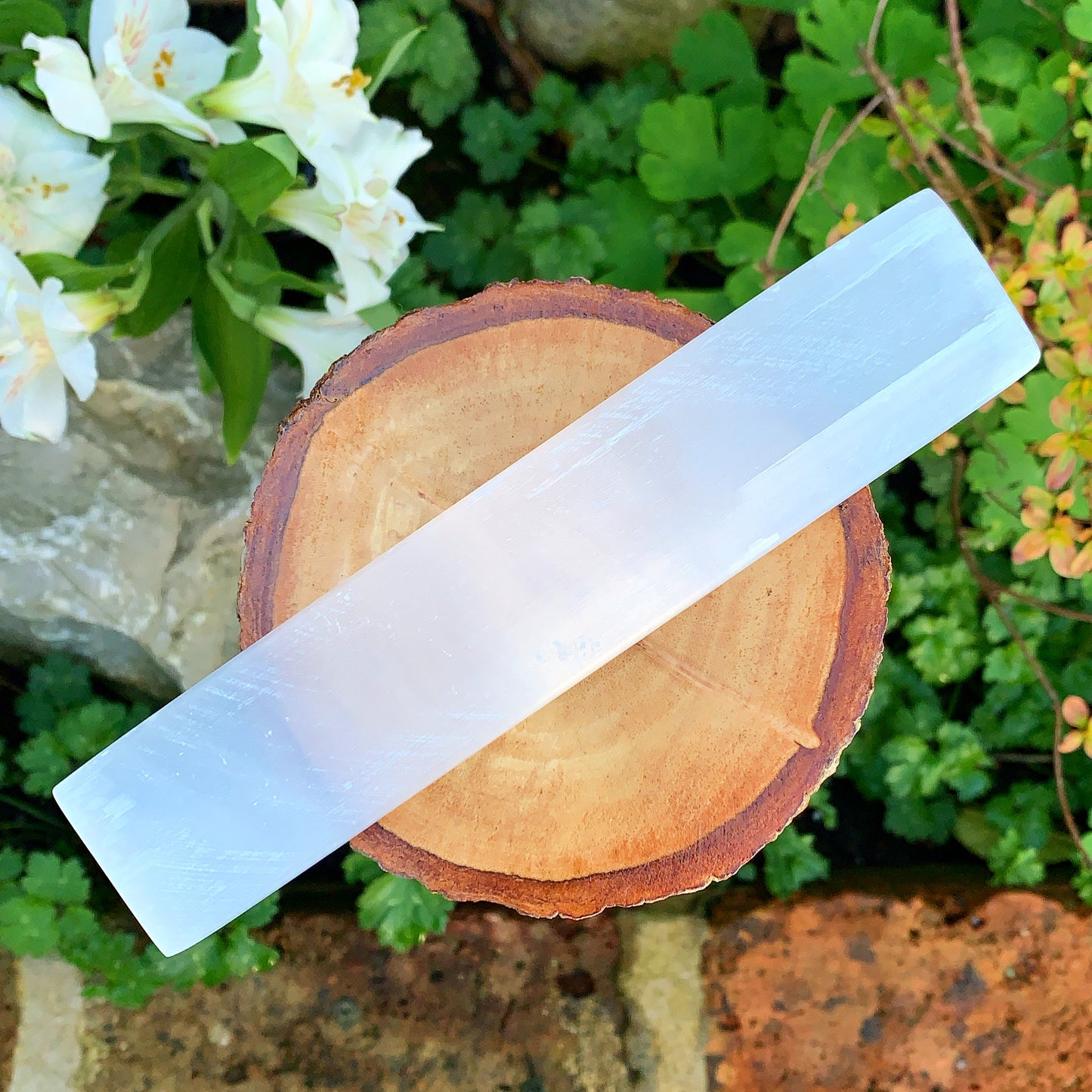 Polished Chakra Stones & Selenite Wand Set