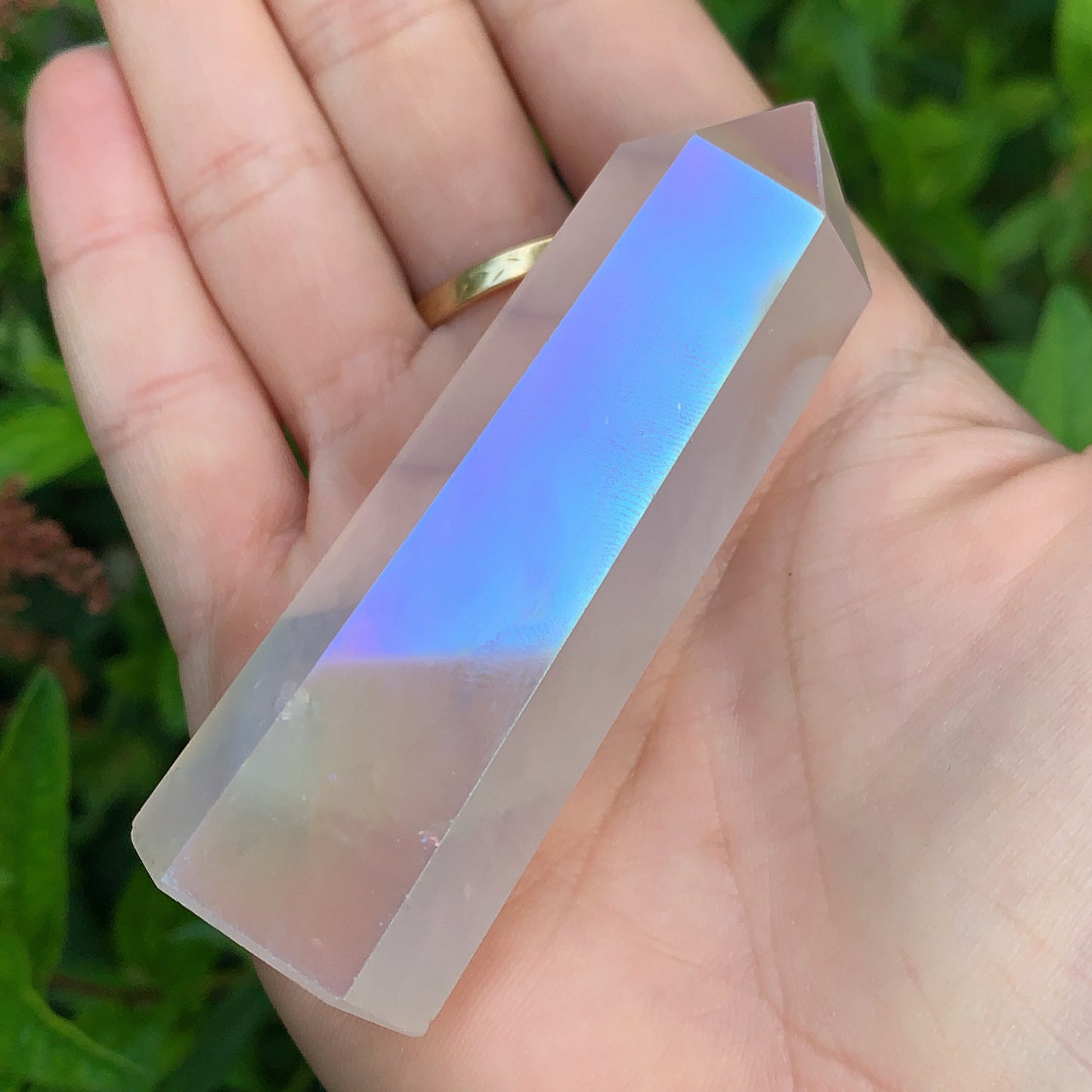 Aura Rose Quartz Point