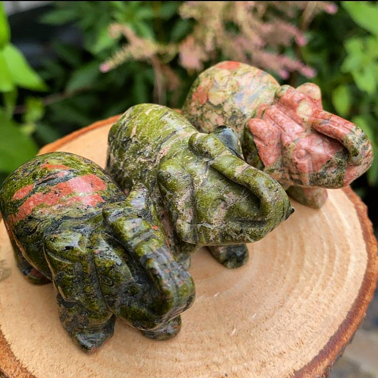 Large Unakite Elephant