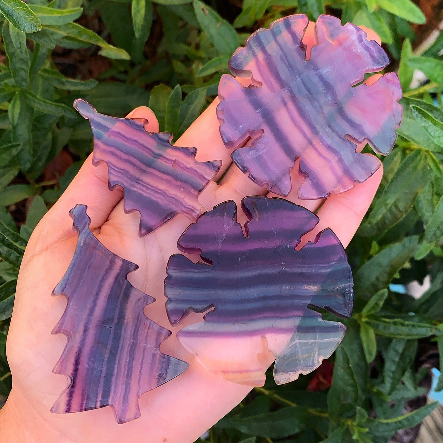 Rainbow Fluorite Snowflakes