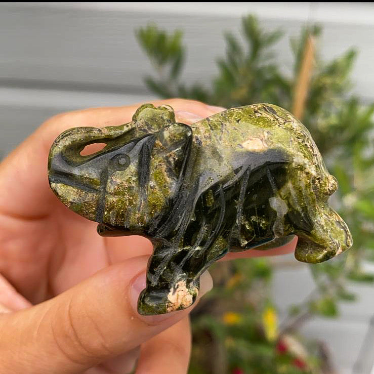 Large Unakite Elephant