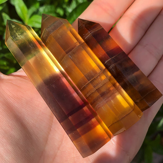 Yellow Fluorite Points