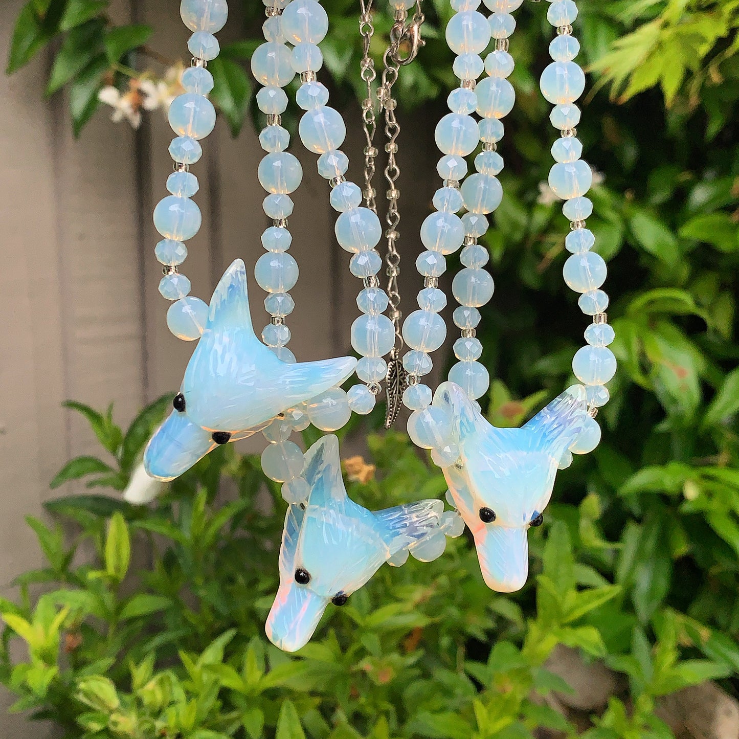 Opalite Wolf Necklace