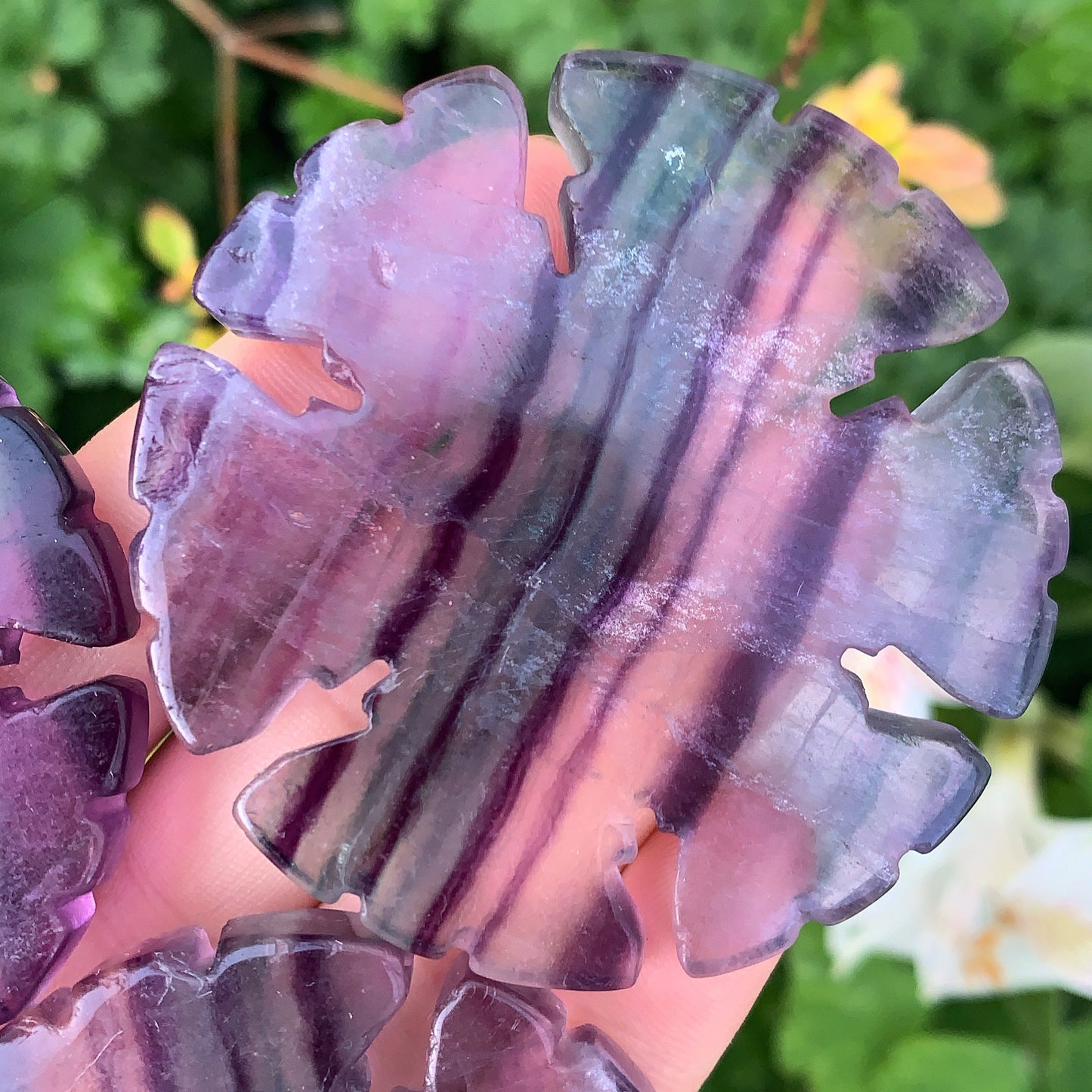Rainbow Fluorite Snowflakes