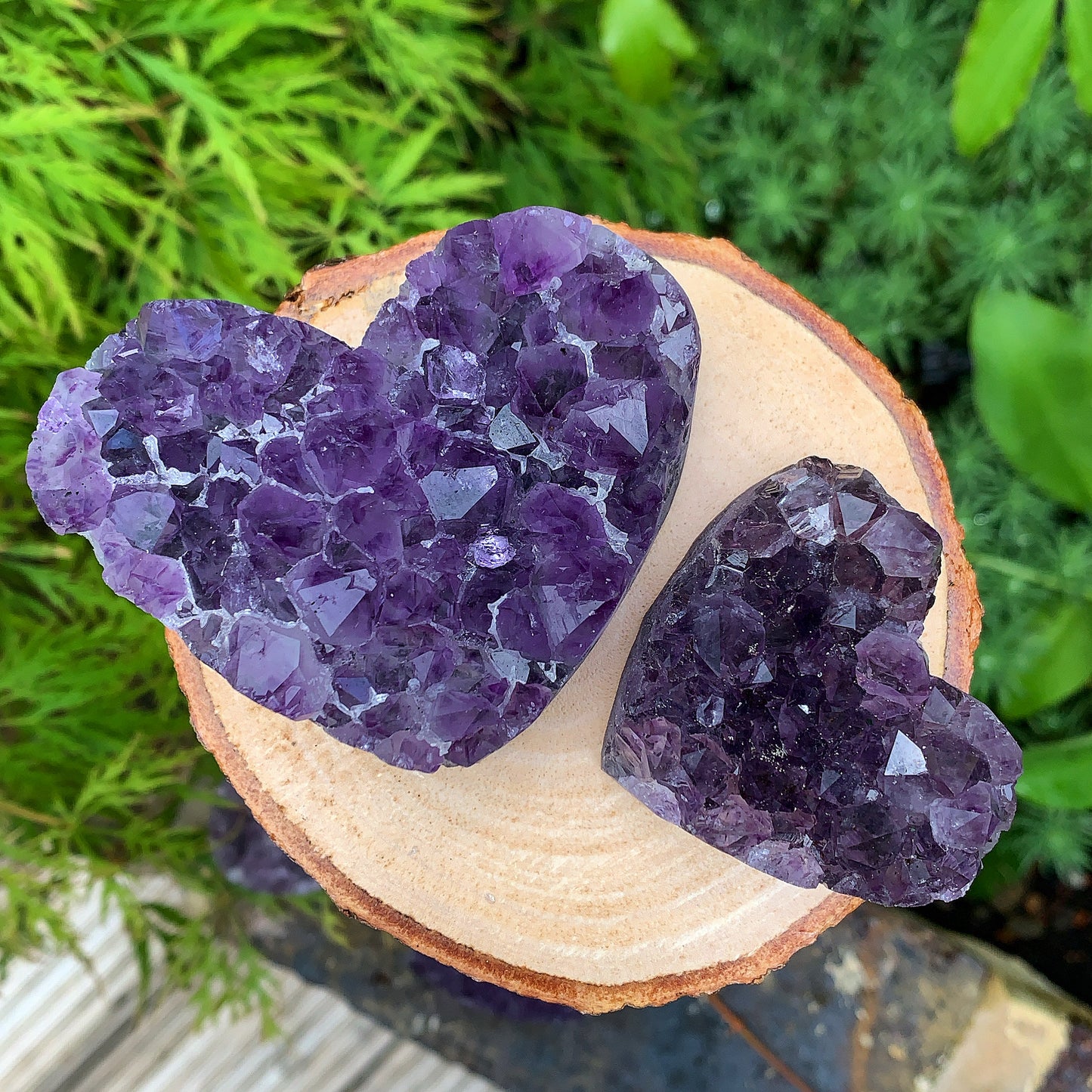 Raw Amethyst Heart Cluster