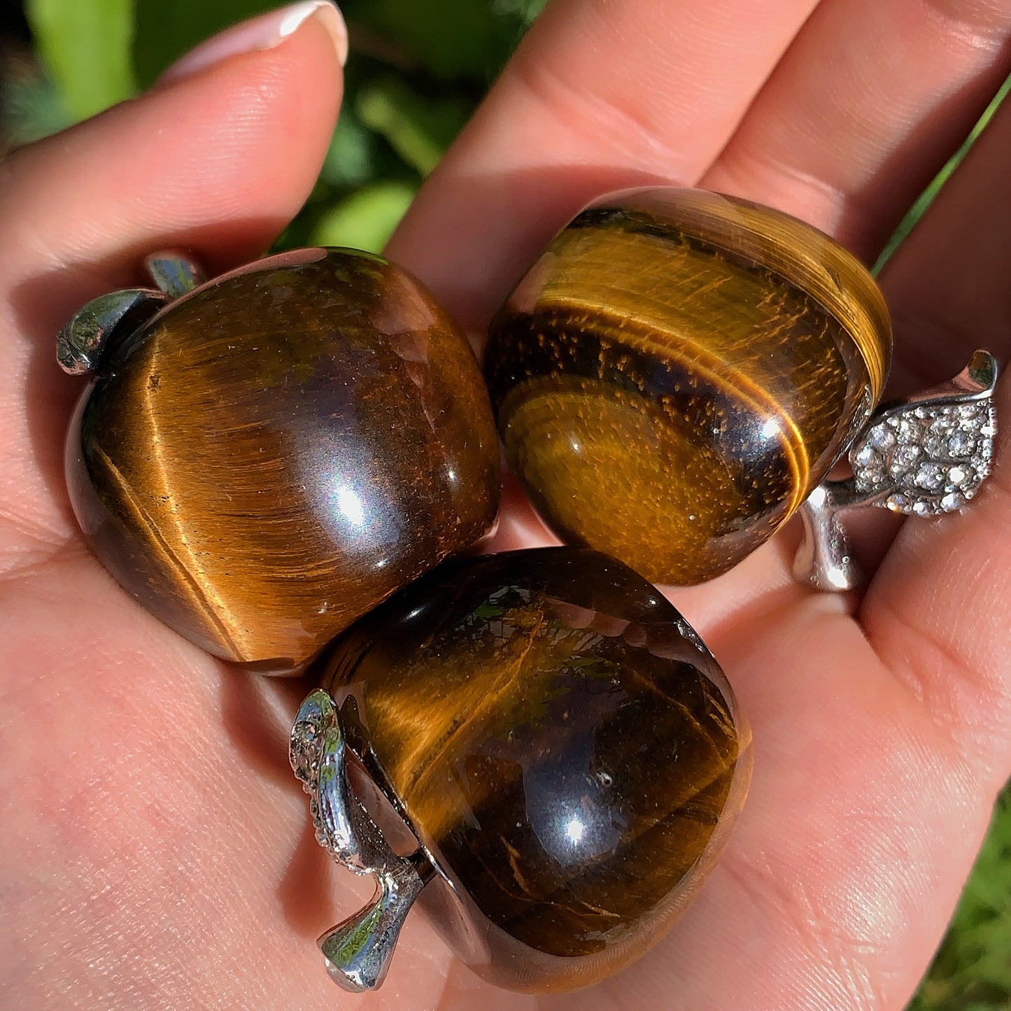 Tigers Eye Crystal Apple