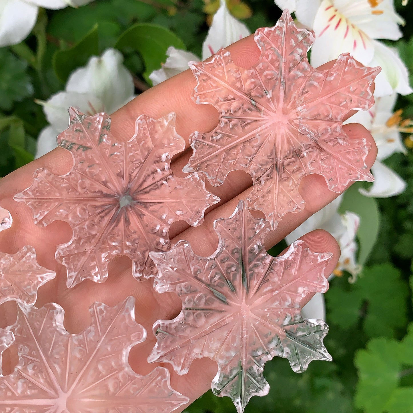 Clear Quartz Frosty Snowflake