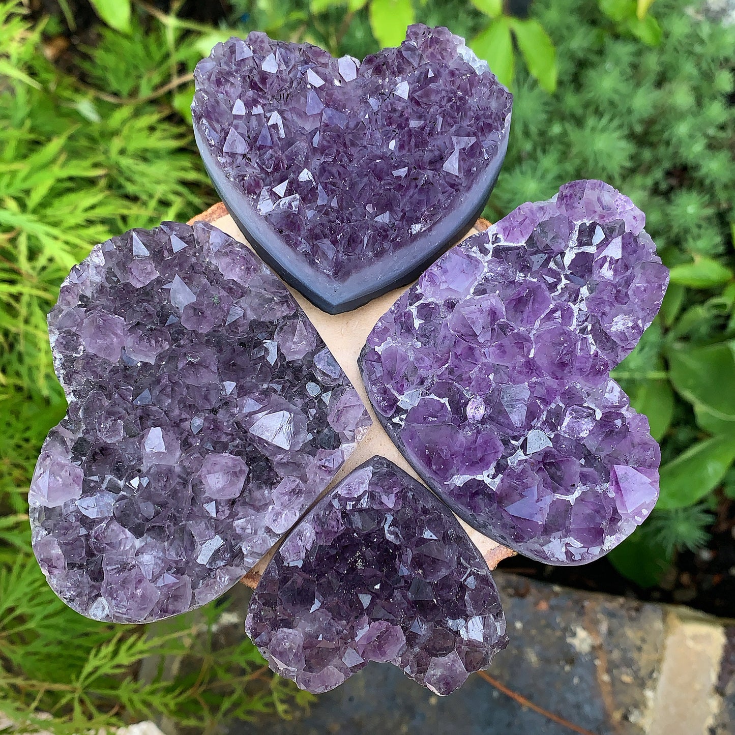 Raw Amethyst Heart Cluster
