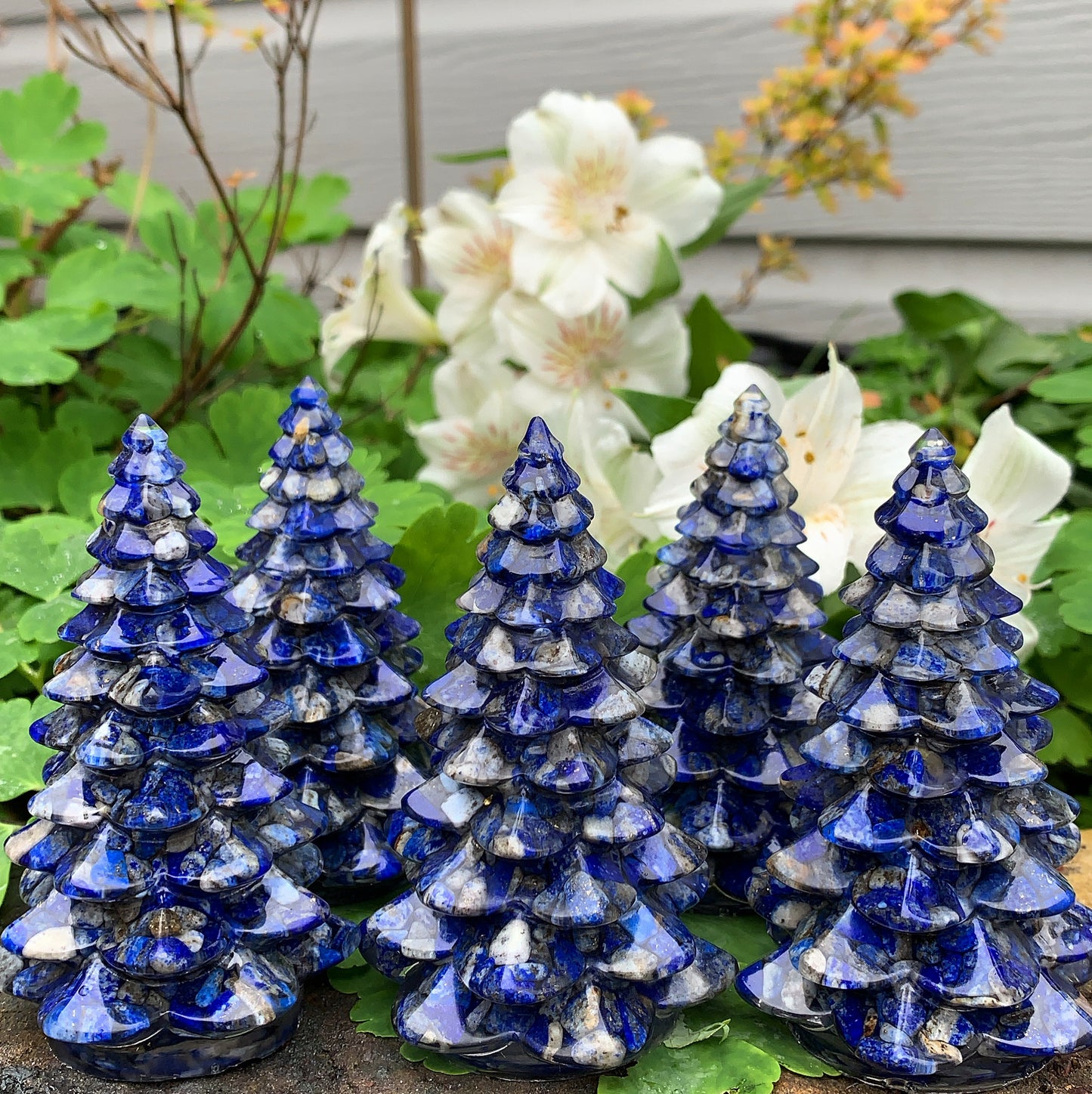 Lapis Lazuli Crystal Christmas Tree