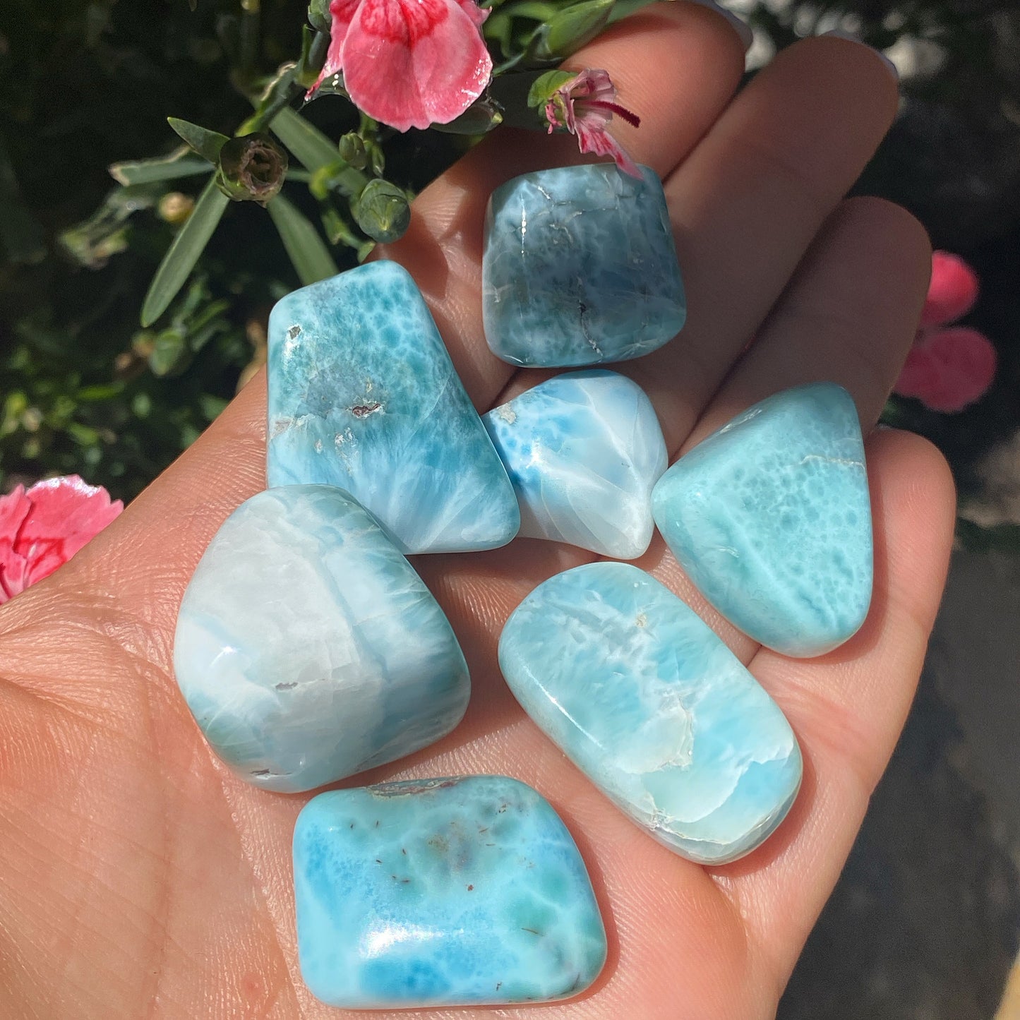 Larimar Grade A Tumblestone