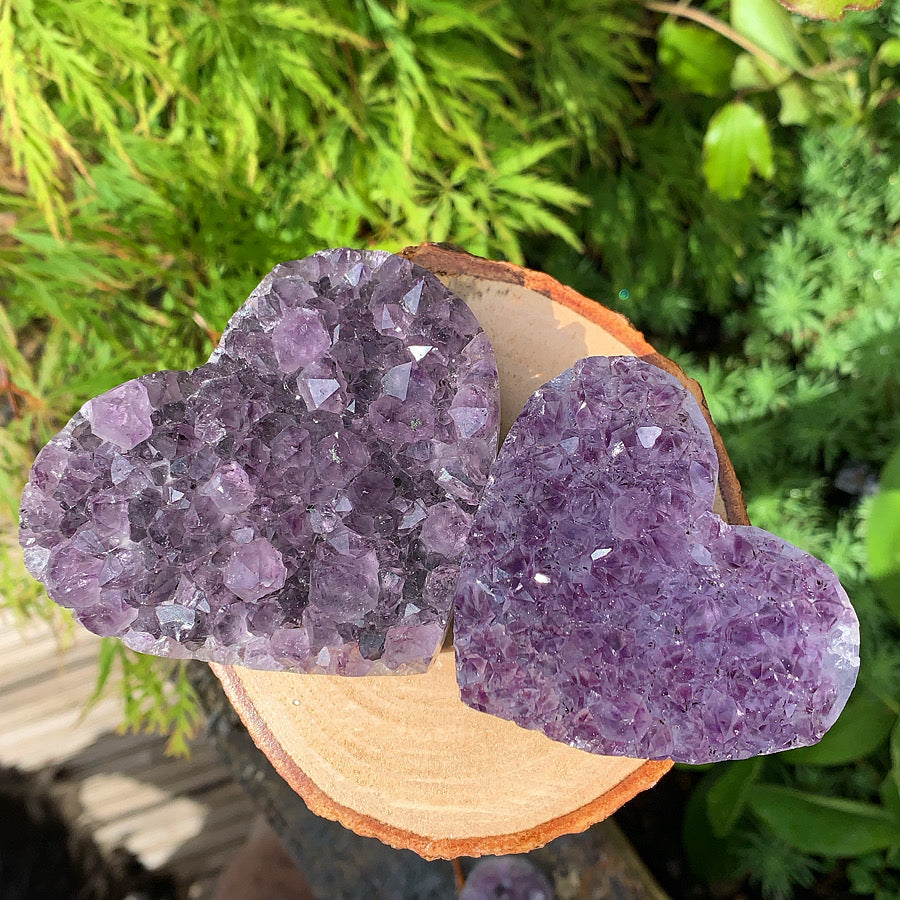 Raw Amethyst Heart Cluster