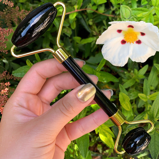Obsidian Crystal Face Roller