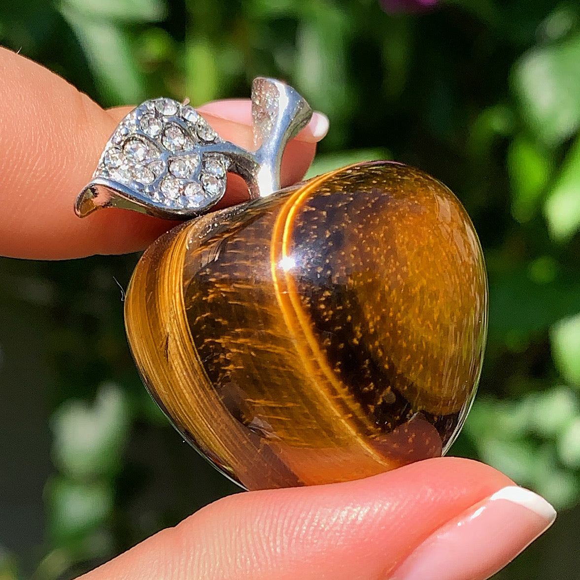 Tigers Eye Crystal Apple