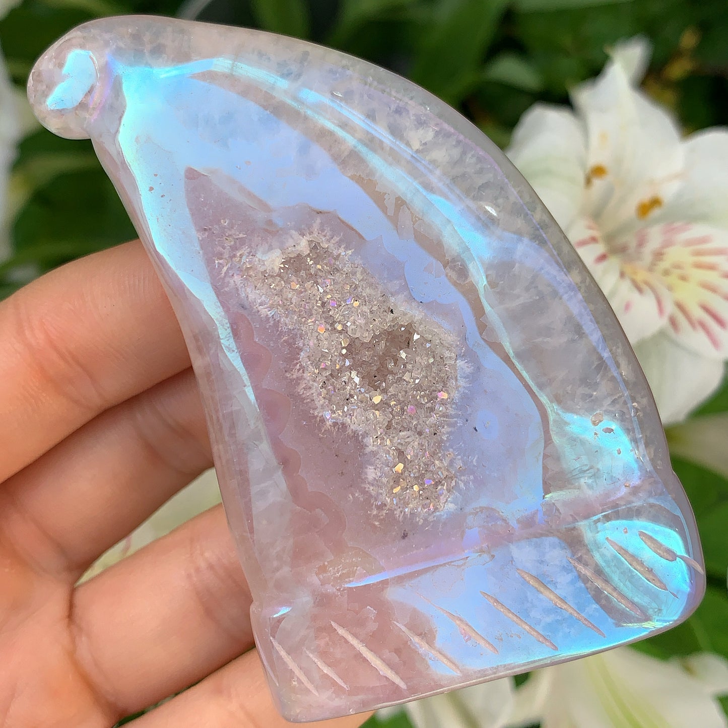 Angel Aura Druzy Agate Winter Hats